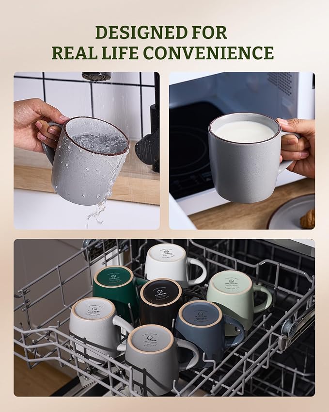 famiware Mercury Coffee Mugs 13 oz, Coffee Mugs Set of 8 - Image 6