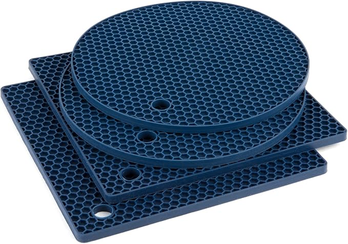 4 Pack Trivets for Hot Dishes | Hot Pads for Kitchen, Silicone Pot Holders for by Joyhalo