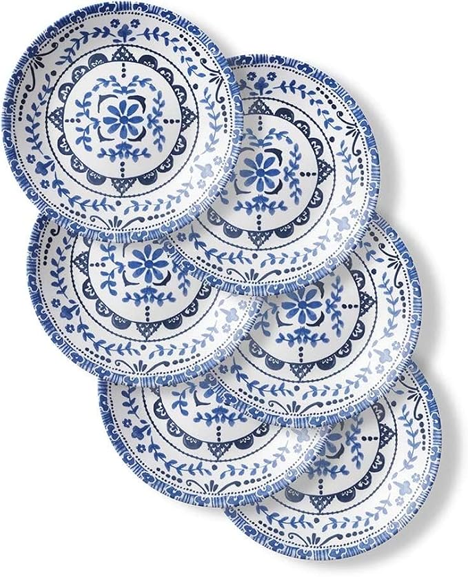 Corelle Vitrelle 6-Piece Appetizer Plates Set Triple Layer Glass and Chip - Image 6