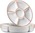 Plasticpro 6 Sectional Round Plastic Serving Tray/Platter by PLASTICPRO