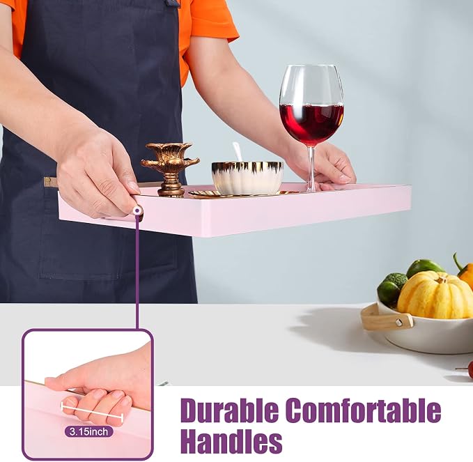 Gifturbo Pink Serving Trays, Decorative Serving Tray - Image 3