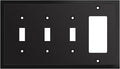 Modern Edge Decorative Wall Plate Switch Plate Outlet Cover, Durable Solid Zinc by HenneBery