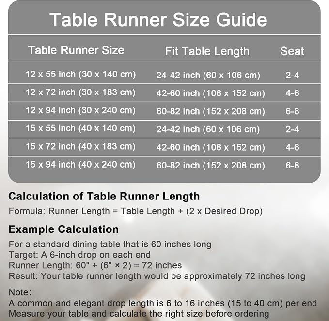 Table Runners 55 Inch Long, Dual-Sided Faux Leather Table Runner | Waterproof - Image 7