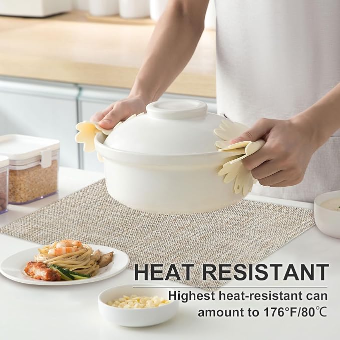 Vinyl Placemats Set of 8, PVC Woven Washable Non-Slip Table Mats, Heat - Image 2
