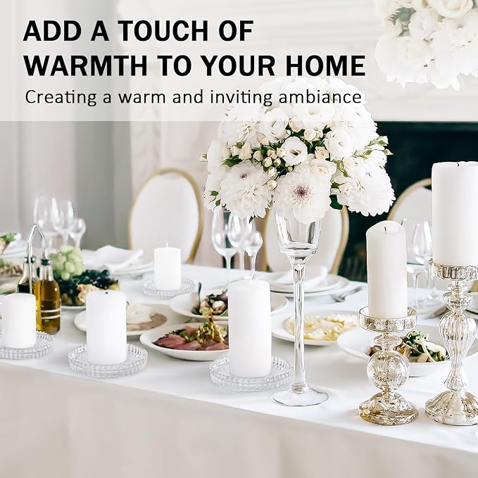 Modern Clear Glass Coasters Set of 8, Cute Coasters Table Mats - Image 3