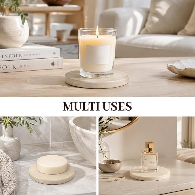 Marble Coaster Set of 4, Round Coasters, Marble Coasters - Image 7