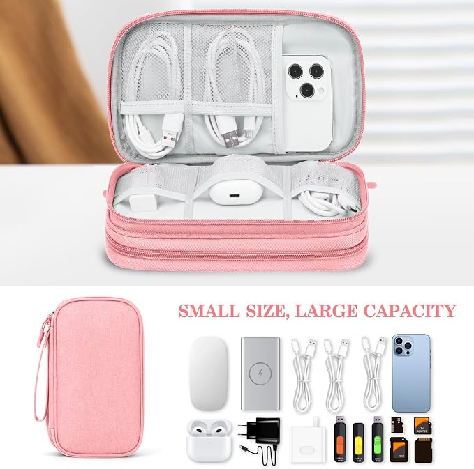 FYY Electronic Organizer, Travel Tech Pouch Bag, Waterproof, Double Layers - Image 6