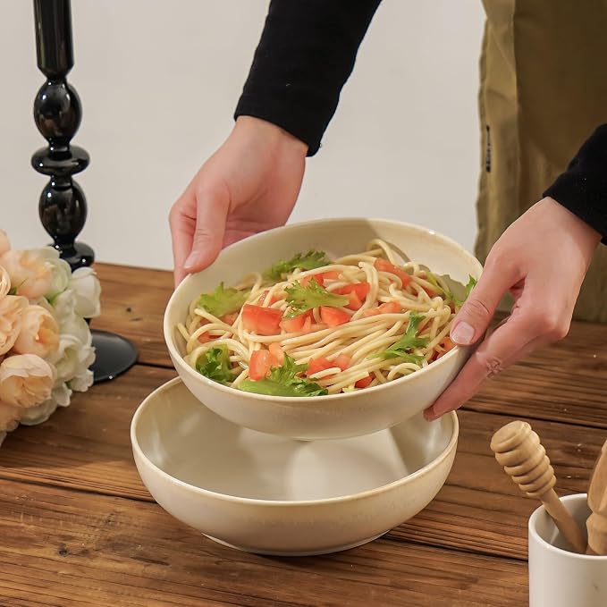30oz Ceramic bowls set of 4-8" serving bowls - Image 5