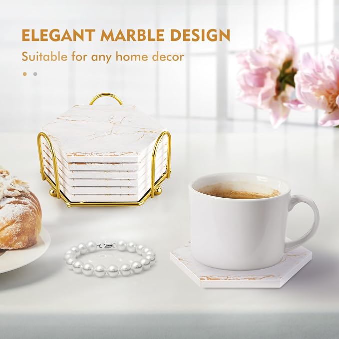 Marble Coasters for Drinks Absorbent - Image 3