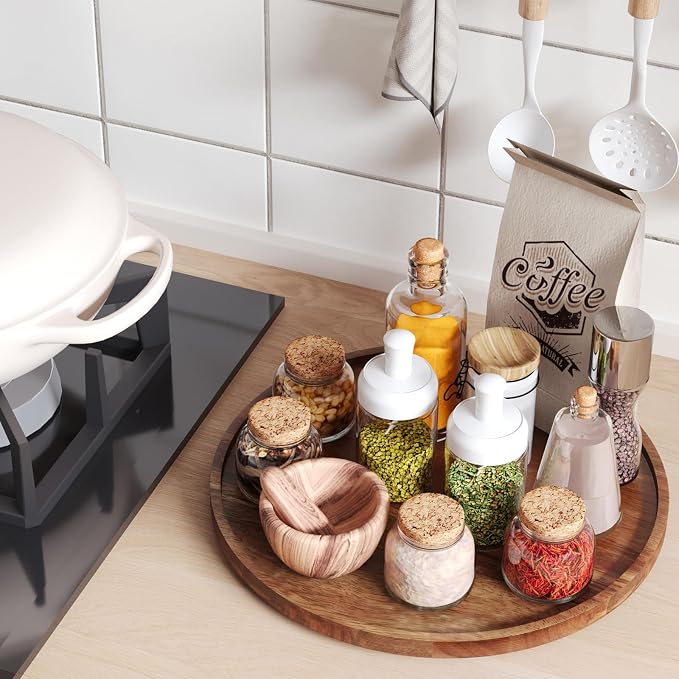 VERTORGAN Lazy Susan Bamboo Organizer - Image 3
