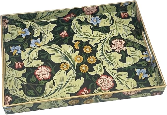 15.8" x 11.8" Dark Green Plastic Serving Tray - Image 2