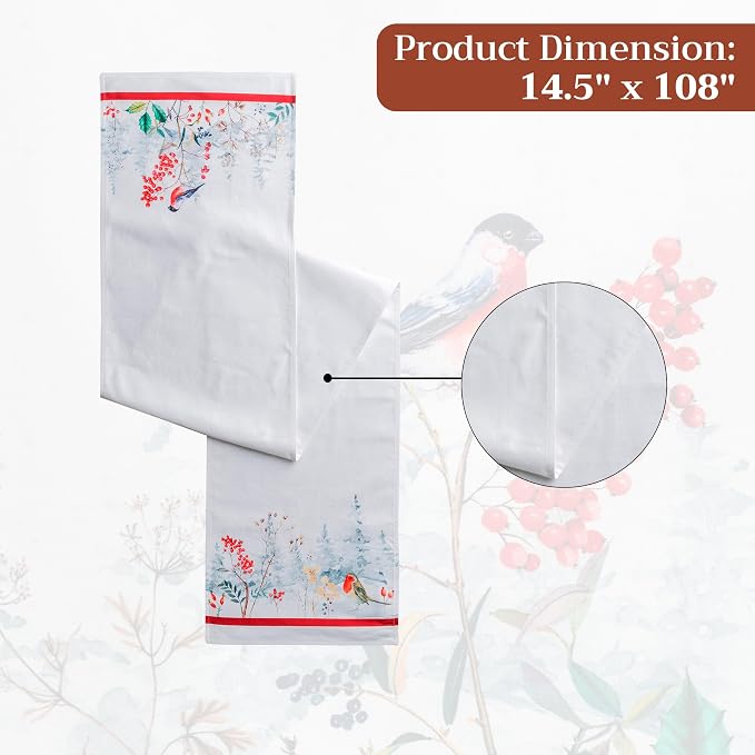Maison d' Hermine Table Runner 100% Cotton 14.50" x 108" | Table Runners 108 - Image 7