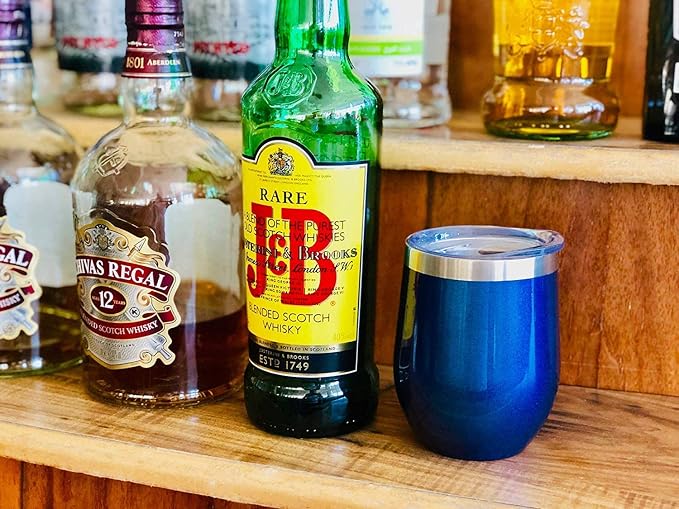 CHILLOUT LIFE 12 oz Stainless Steel Wine Tumblers 2 Pack - Image 6