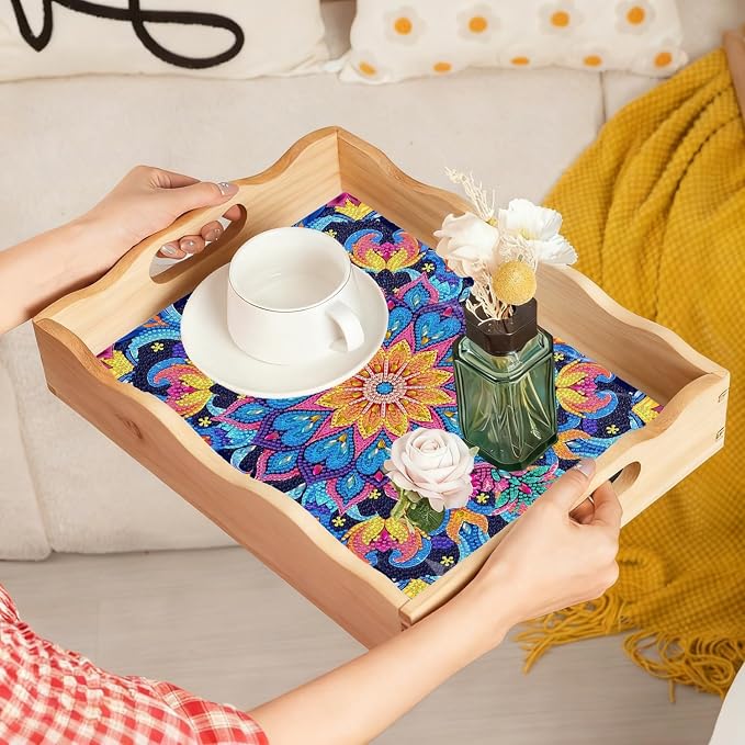 EWJRNSF Diamond Art Kits for Adults Wooden Serving Trays - Image 7