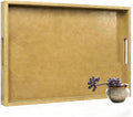 18 x 12 inches Leather Ottoman Serving Tray by Unknown