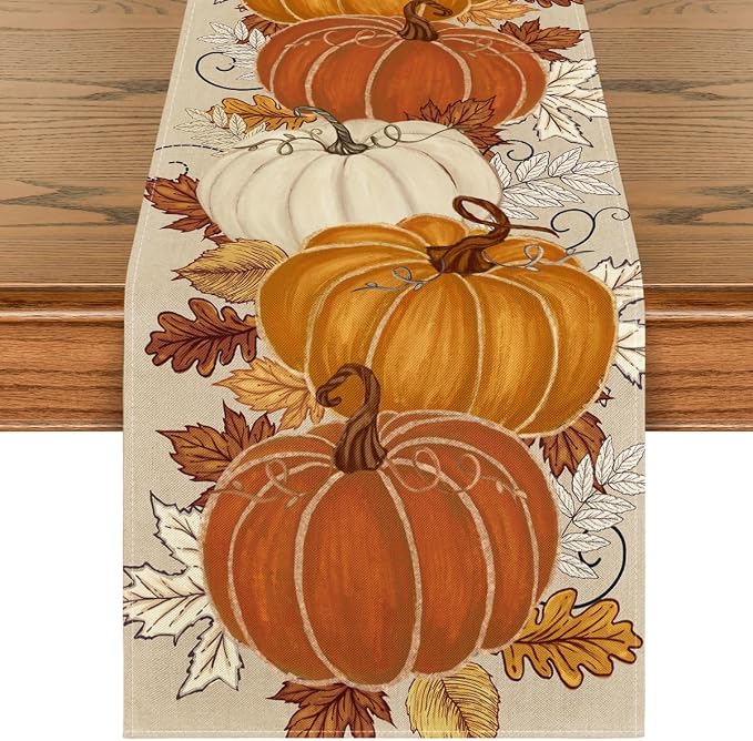 Artoid Mode 210 GSM Fall Table Runner 13x120 Inch Home Party Decor | Orange by ArtoidMode