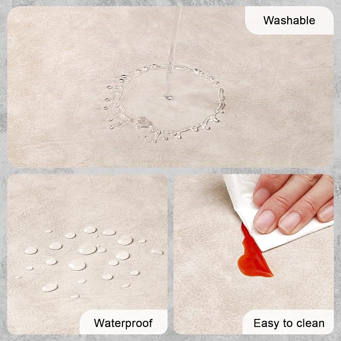 Vinyl Placemats Set of 4, Dual Sided Place Mats - Image 4