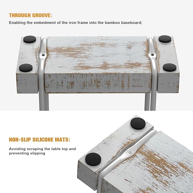 Wican Napkin Holder for Table, Wood Iron Standing Napkin Dispenser | Dining - Image 5
