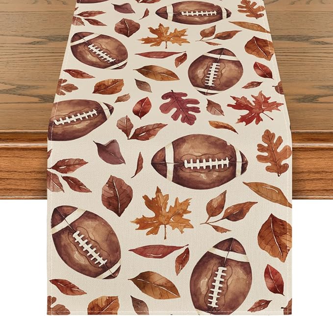 Artoid Mode 210 GSM Fall Table Runner 13x36 Inch Home Party Decor | Rugby Maple by ArtoidMode