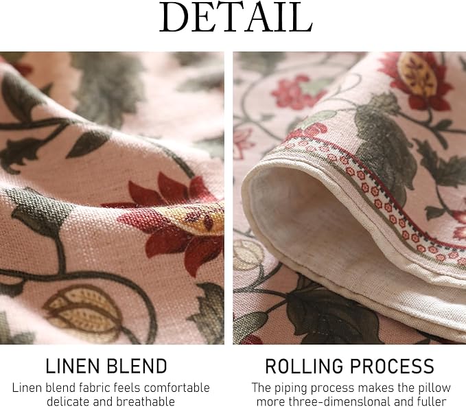 Designer Vintage Linen Table Runner, Floral Leave Pattern, Dining Table - Image 6