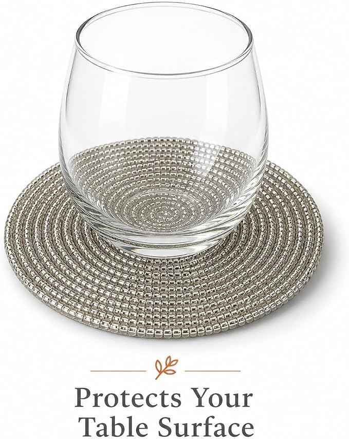 Handmade Beaded Coasters Set of 4 - Image 8