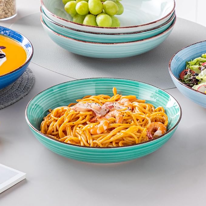 vancasso Bonita Pasta Bowls Set of 6, 50oz Large Salad Bowls - Image 5