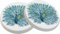 Watercolor Peacock Ceramic Coasters Peacock in Full Bloom Absorbent Drink by oFloral