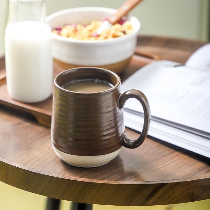 Hasense Coffee Cups Set of 6, 15 oz Stoneware Coffee Mugs - Image 6