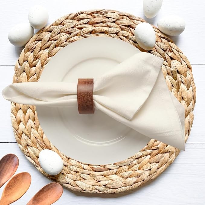 Napkin Rings for Dining Table, Classic Farmhouse Style, Holiday and Party Decor - Image 6