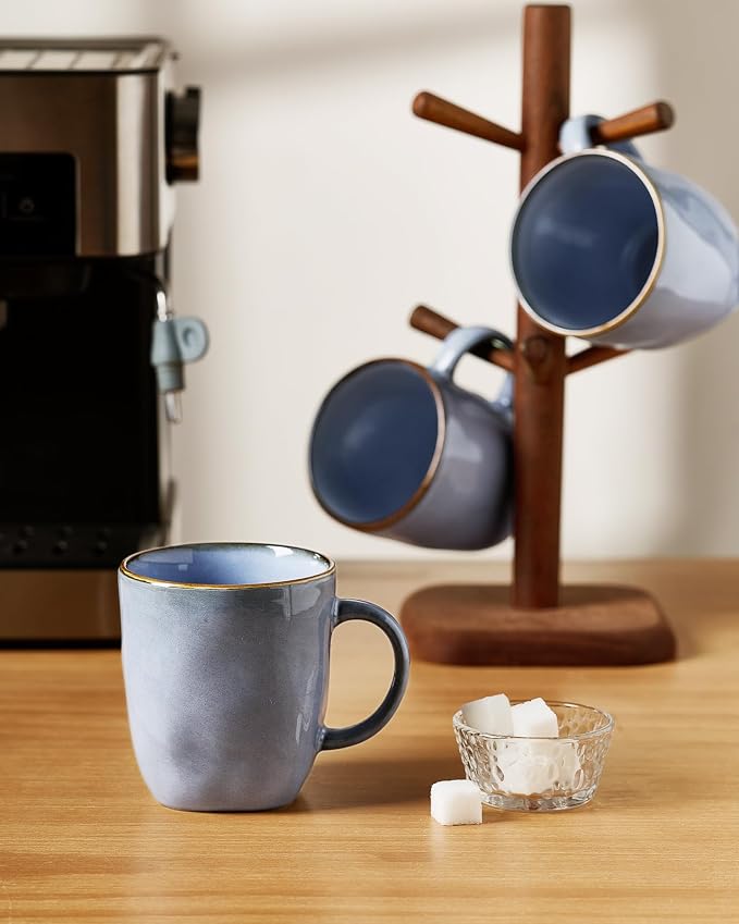 famiware Coffee Mugs Set of 6, Ocean Square 13oz Coffee Cup Set - Image 5