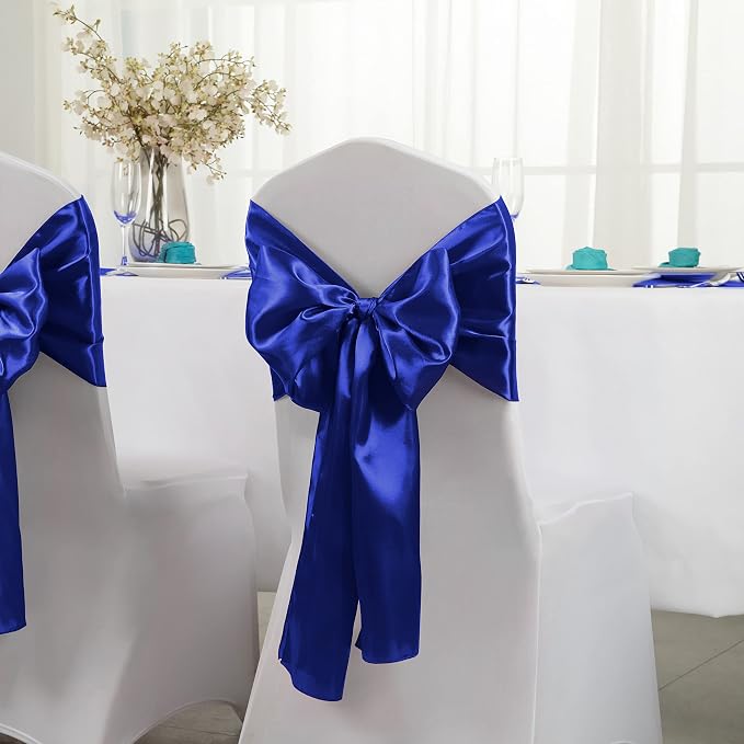 Horbaunal 24 Pack Royal Blue Satin Table Runner 12 x 108 Inch | Smooth Table - Image 3