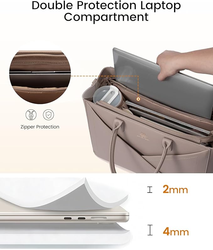 LOVEVOOK Laptop Tote Bag for Women - Image 4