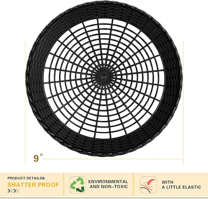 Paper Plate Holders, 8/12/24 Packs 9/10 Inch paper plate holders reusable Black - Image 3
