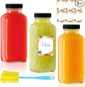 12 oz Glass Juice Bottles with Lids 3-Pack by Unknown