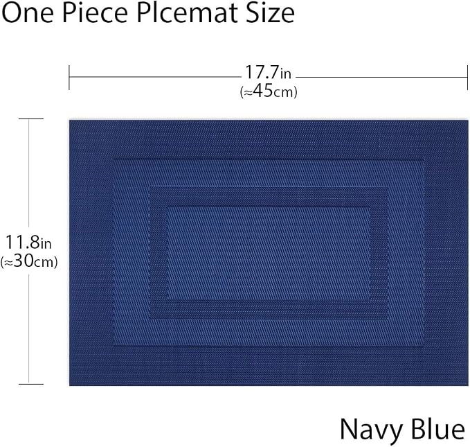 PIGCHCY Placemats, Washable Woven Vinyl Placemats - Image 2