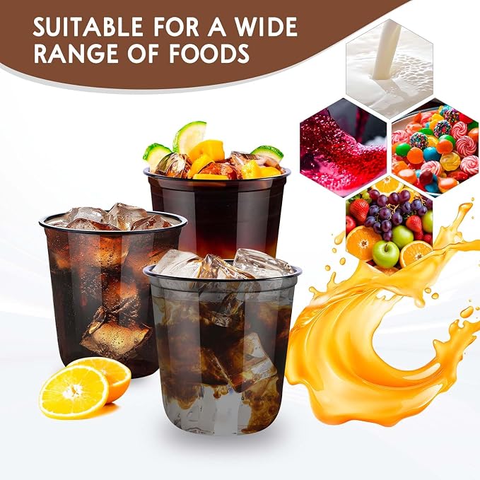 KesaPlan 100 Pcs 12oz Plastic Black Cups, Disposable Wine Cocktail Glasses | - Image 5