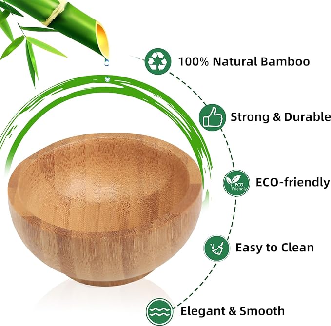 Dipping Bowls Set, Small Bamboo Pinch Bowls - Image 4