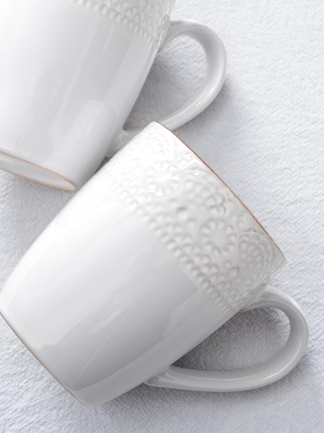 famiware Eden Coffee Mugs Sets of 6, 12 oz Ceramic Stoneware Mug Cup Set | - Image 4