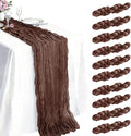 10 Pack Nude Brown Cheesecloth Table Runner 21 x 120 Inch Boho Gauze Sheer by Unknown