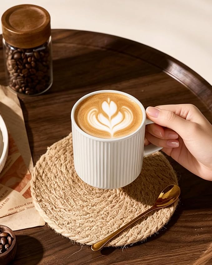 famiware Coffee Mug Set for 8, Star 12 oz Catering Mugs Cup Set - Image 2