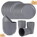 Wheat Straw Dinnerware Sets, Unbreakable Dinner Plates by supernal