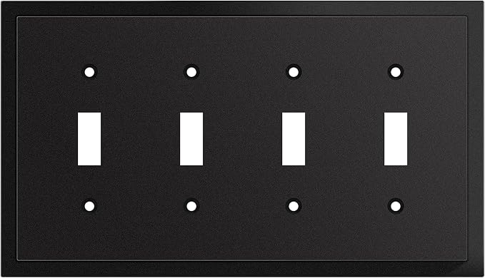 Modern Edge Decorative Wall Plate Switch Plate Outlet Cover, Durable Solid Zinc by HenneBery