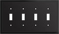 Modern Edge Decorative Wall Plate Switch Plate Outlet Cover, Durable Solid Zinc by HenneBery