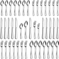 PHILIPALA 30 Piece Silverware Set, Stainless Steel Flatware Set by PHILIPALA