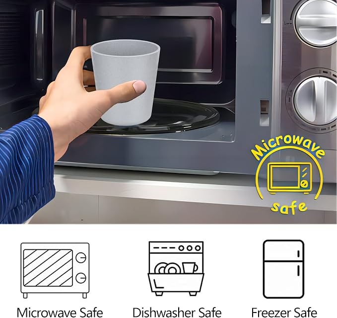 Homestockplus 8 Ounce Small Tumbler Cups, Unbreakable Drinking Cups Microwave - Image 4