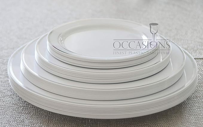 OCCASIONS 40 Pack Disposable Charger Plates 12 Inch, Fancy Heavy Duty | - Image 3