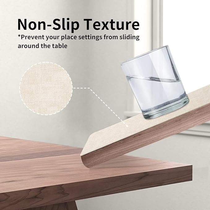 Maxpearl Faux Leather Placemats Set of 8, Suitable - Image 6