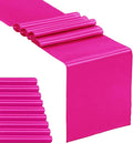 10-Pack Satin Table Runner Fuchsia 12 x 108 inches Long, Table Runners by Hahuho