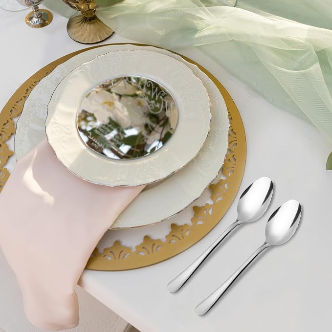 Windsor 120-Pcs Stainless Steel Dinner Spoons, Metal Spoons - Image 8