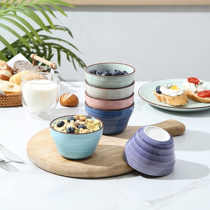 Selamica Ceramic 8oz Bouillon Cups 4 Inch Small Dessert Bowls - Image 5